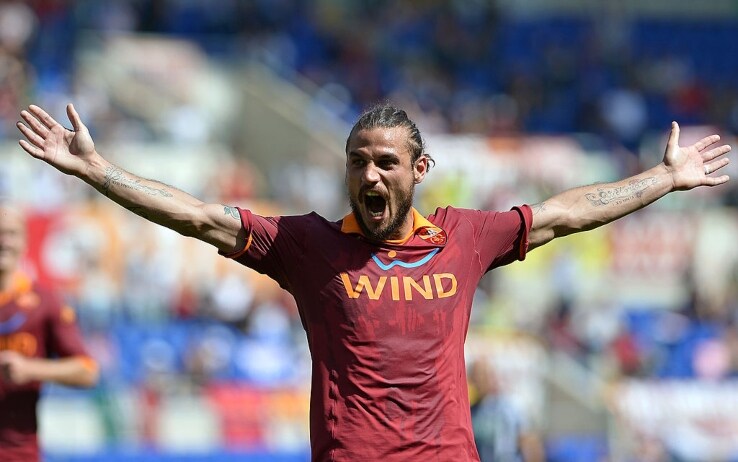 Pablo Daniel Osvaldo con la maglia della Roma