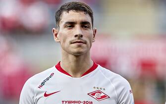 BRAGA, PORTUGAL - AUGUST 22:  Ezequiel Ponce of FC Spartak Moscow looks on prior to the UEFA Europa League Play Off match between SC Braga and Spartak Moscow at Estadio Municipal de Braga on August 22, 2019 in Braga, Portugal. (Photo by Quality Sport Images/Getty Images)