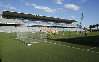 GOSFORD, AUSTRALIA - MARCH 20: General view of the match during the round 24 A-League match between the Central Coast Mariners and Melbourne City at Central Coast Stadium on March 20, 2020 in Gosford, Australia. (Photo by Tony Feder/Getty Images)