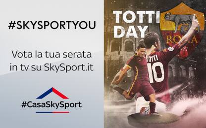 #SkySportYou, vota la tua partita del "Totti Day"