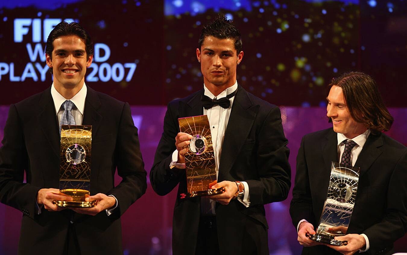Kakà, Ronaldo e Messi al FIFA World Player 2007