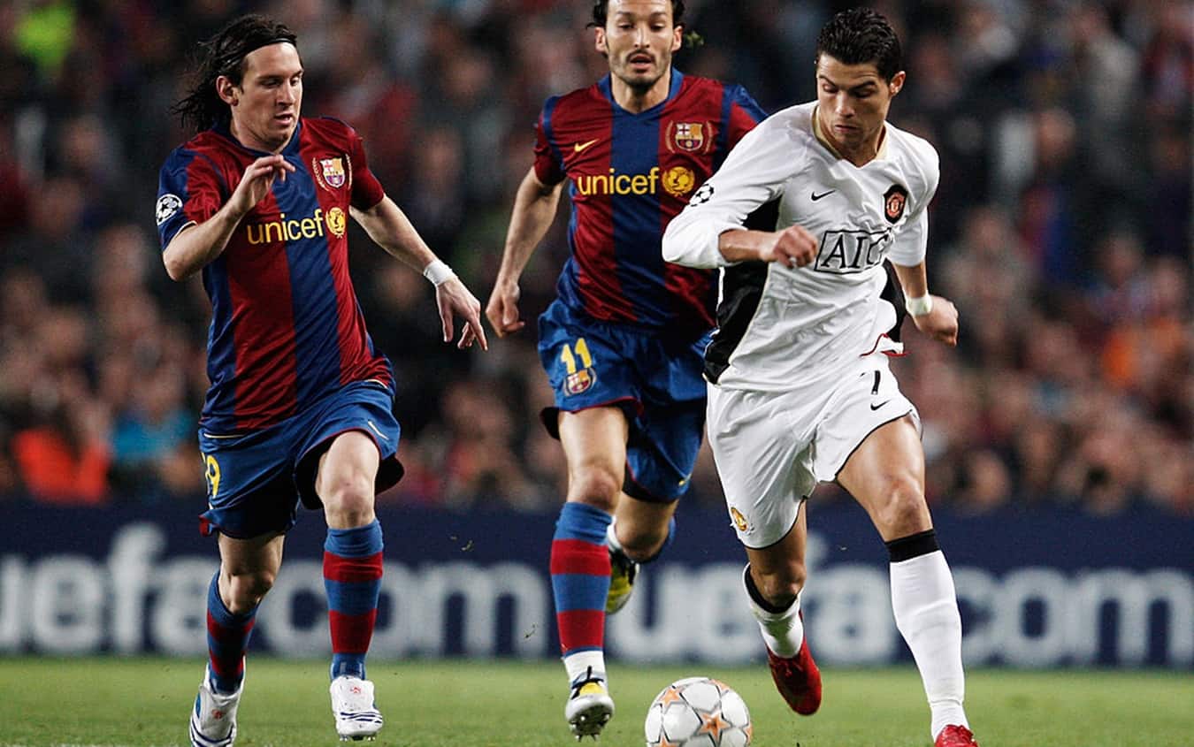 Leo Messi e Cristiano Ronaldo per la prima volta contro, nel 2008