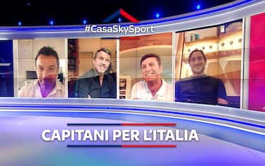 Del Piero, Maldini, Totti e Zanetti a Sky Sport