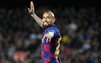 Arturo Vidal of FC Barcelona  during the La Liga match, date 27, between FC Barcelona and Real Sociedad at Camp Nou Stadium on March 7, 2020 in Barcelona, Spain.