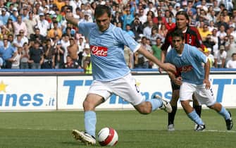© Francesco Pecoraro - LaPresse Napoli 11-05-2008Sport Calcio Napoli - Milan Campionato TIM Serie A 2007/08Nella foto: il gol di domizzi del 2-0
