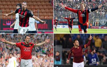 Solo Totti batte Ibra: le doppiette più "anziane"