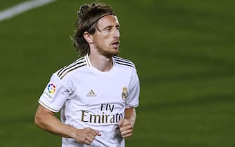 Luka Modric of Real Madrid during the La Liga match between Real Madrid and RCD Mallorca played at Alfredo Di Stefano Stadium on June 24, 2020 in Madrid, Spain.
