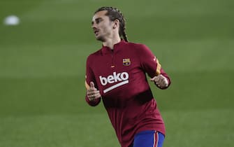 Antoine Griezmann of FC Barcelona during the La Liga match between FC Barcelona and Real Sociedad played at Camp Nou Stadium on December 19, 2020 in Barcelona, Spain. (Photo by PRESSINPHOTO)