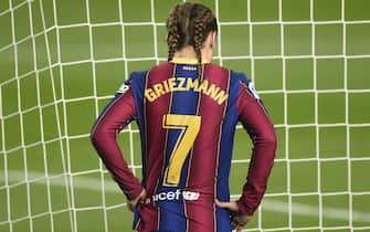 Antoine Griezmann of FC Barcelona during the La Liga match between FC Barcelona and Real Sociedad played at Camp Nou Stadium on December 19, 2020 in Barcelona, Spain. (Photo by PRESSINPHOTO)