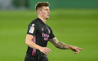 Toni Kroos of Real Madrid during the La Liga match between Elche CF and Real Madrid played at Martinez Valero Stadium on December 30, 2020 in Elche, Spain. (Photo by PRESSINPHOTO)