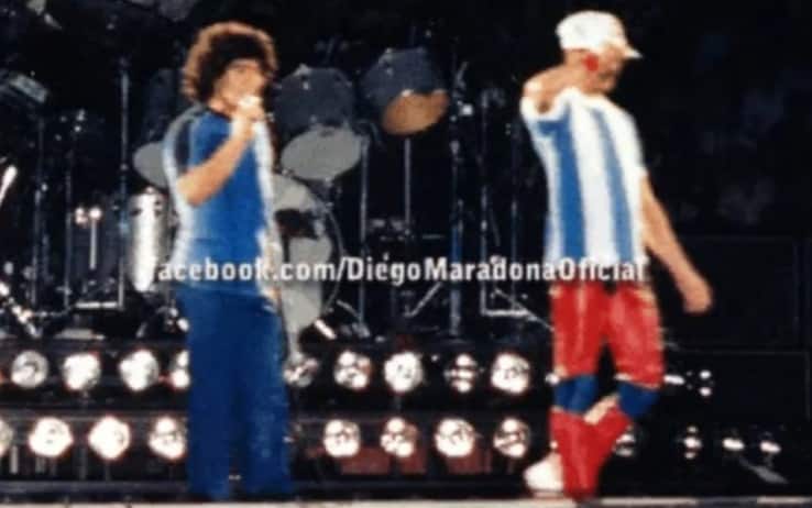 Maradona e Freddie Mercury a Velez per il concerto dei Queen