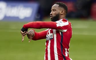 Moussa Dembele of Atletico de Madrid during the La Liga match between Atletico de Madrid and Levante UD played at Wanda Metropolitano Stadium on February 20, 2020 in Madrid, Spain. (Photo by Ruben Albarran/PRESSINPHOTO)