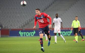 Swen Botman defender LOSC during the French championship Ligue 1 football match between LOSC Lille and Olympique de Marseille held at the Pierre Mauroy Stadium in Villeneuve-d'Ascq, near Lille, nothern France, on March, 3th,2021//SANSONLAURENT_08590008/2103040934/Credit:LAURENT SANSON/SIPA/2103040937