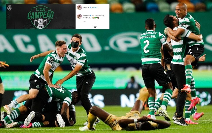 Sporting Campione Di Portogallo Dopo 19 Anni Ronaldo Si Complimenta Sui Social Sky Sport