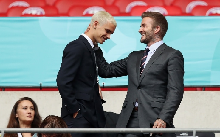 David e Romeo Beckham (Foto di Sky Sport)