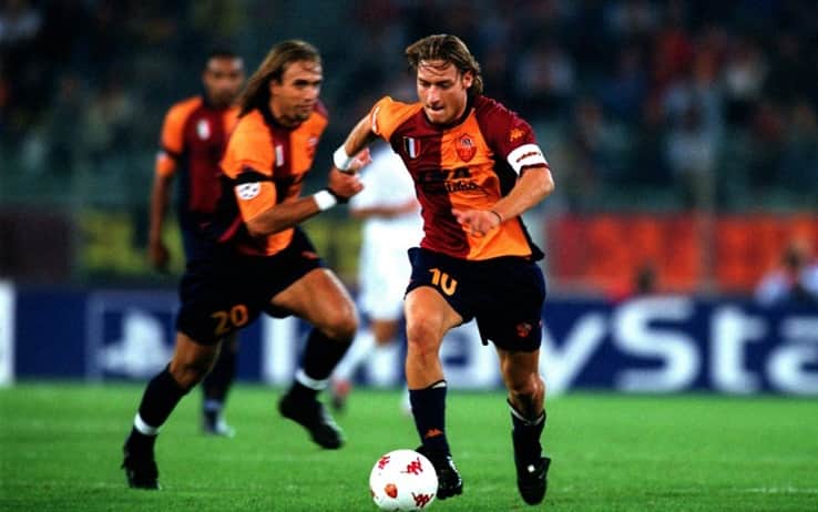 Francesco Totti in Roma-Real Madrid dell'11 settembre 2001