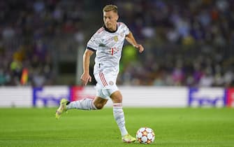 Joshua Kimmich of FC Bayern Munich during the UEFA Champions League match between FC Barcelona and Bayern Munich played at Camp Nou Stadium on September 14, 2021 in Barcelona, Spain. (Photo by PRESSINPHOTO)
