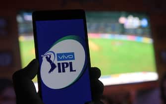 IPL Logo can be seen on a Mobile in Delhi, India, on 7 April 2018. (Photo by Nasir Kachroo/NurPhoto via Getty Images)