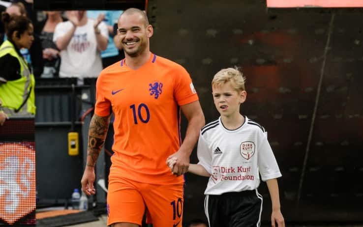 Wesley e Jessey Sneijder nel 2018