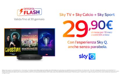 Sky Sport + Sky Calcio +Sky TV a € 29,90 al mese
