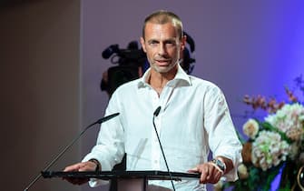 UEFA President Aleksander Ceferin at the celebration of the 25th anniversary of the Youth Sports Games in Split, Croatia on August 20, 2021. Photo: Miroslav Lelas/PIXSELL
