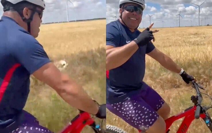 Ronaldo, promessa mantenuta: cammino di Santiago in bici VIDEO | Sky Sport