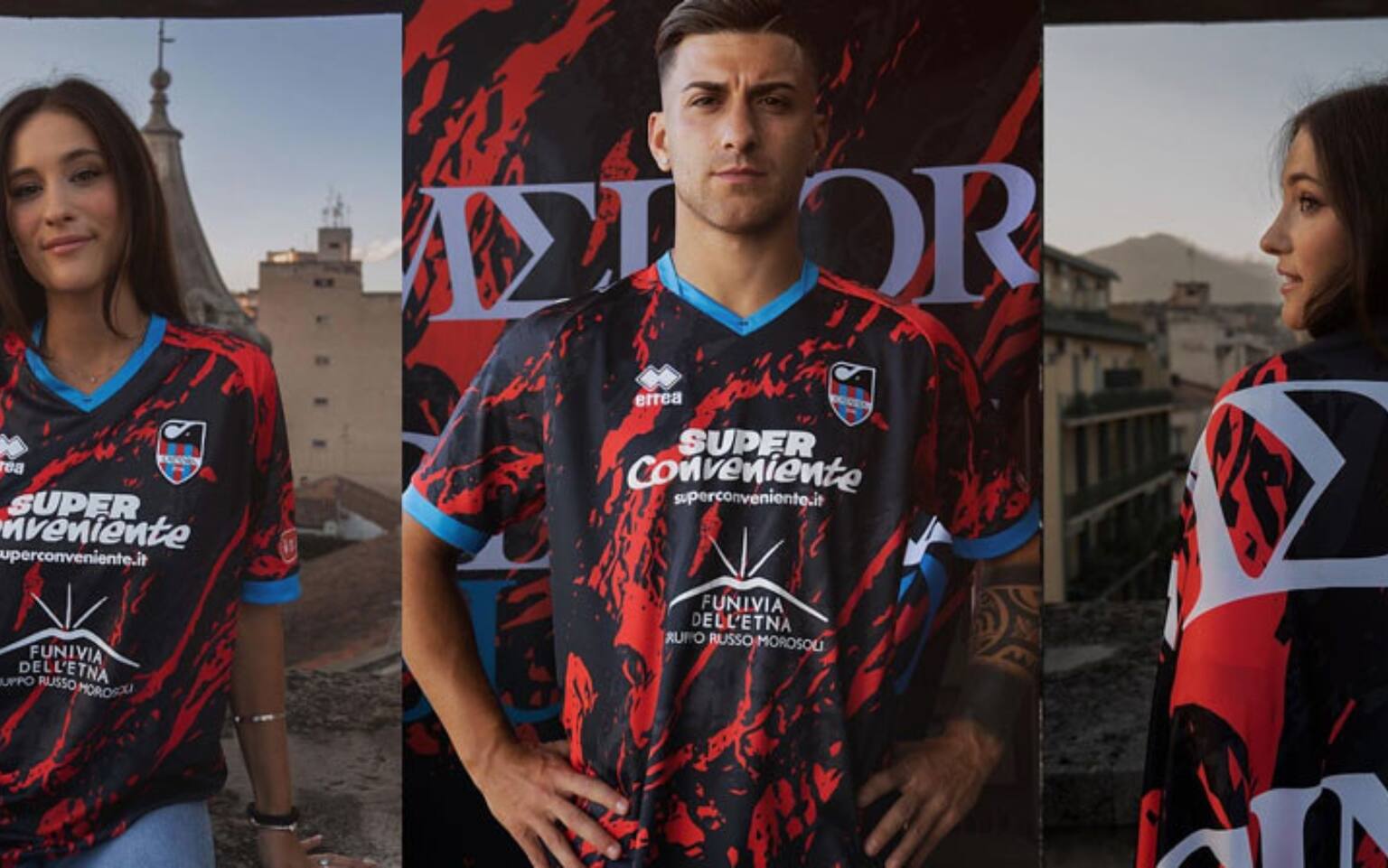 Catania, la nuova maglia ispirata all'Etna Sky Sport