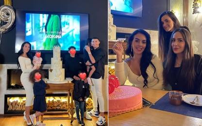 Georgina compie 29 anni: festa con Ronaldo e figli