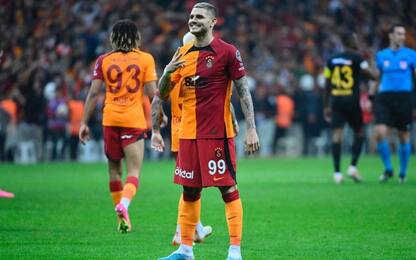 Galatasaray, show di Icardi: tripletta e assist