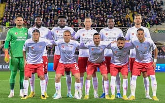 Sivasspor team line-up  during  CF Fiorentina vs Sivasspor, UEFA Conference League football match in Florence, Italy, March 09 2023