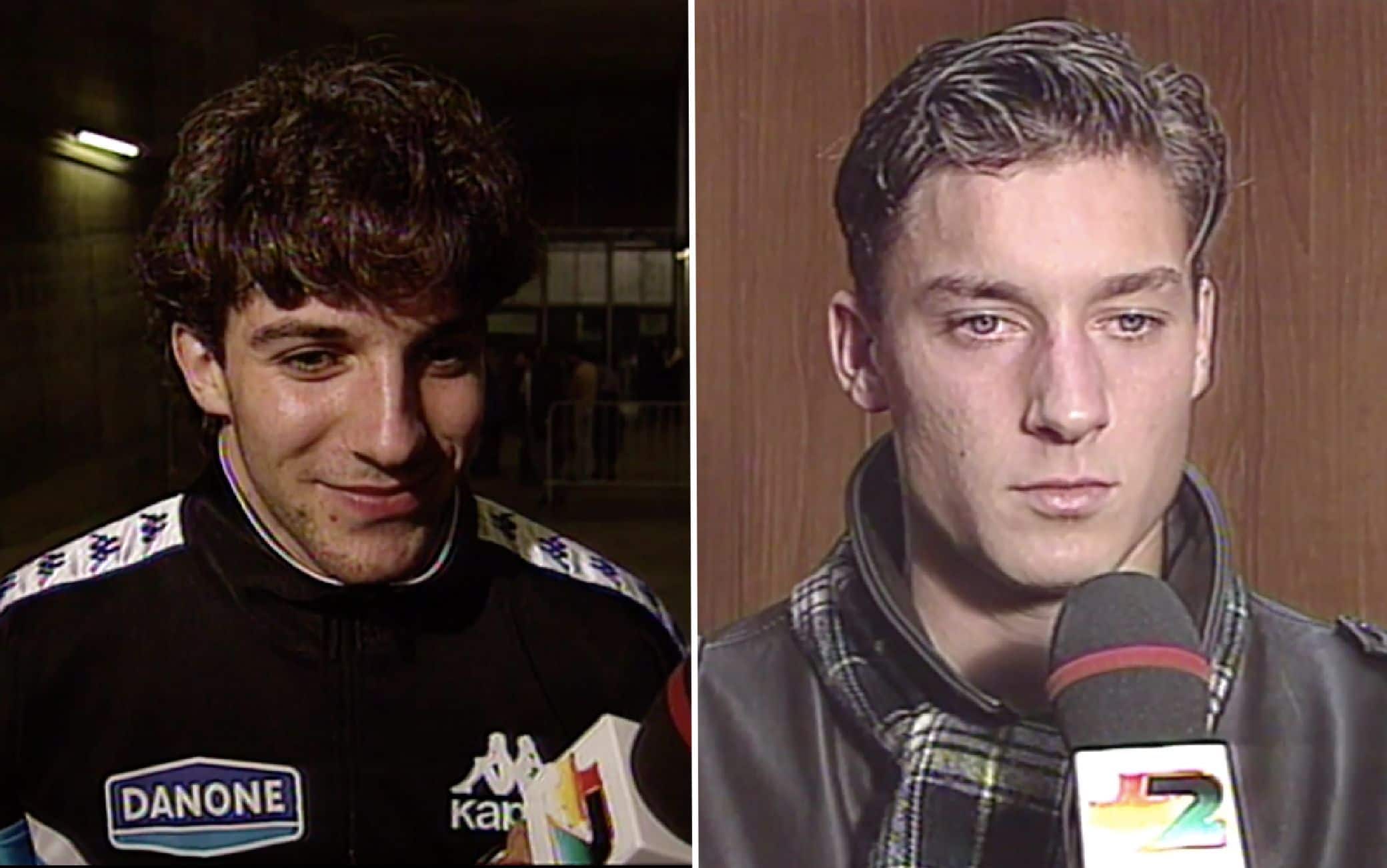 Due giovanissimi Del Piero e Totti nelle loro prime interviste