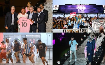Miami, presentato Messi: che show sotto la pioggia