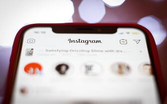 The Instagram app is seen on a mobile device screen in this photo illustration on January 31, 2019. (Photo by Jaap Arriens / Sipa USA)