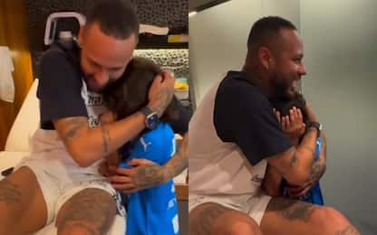Il figlio di Marcelo incontra Neymar e si commuove