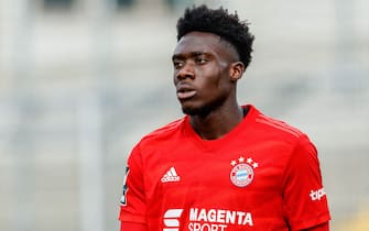 MUNICH, GERMANY - SEPTEMBER 22: Alphonso Davies of FC Bayern Muenchen II looks on during the 3. Liga match between Bayern Muenchen II and FC Ingolstadt at Stadion an der Gruenwalder StraÃŸe on September 22, 2019 in Munich, Germany. (Photo by TF-Images/Getty Images)