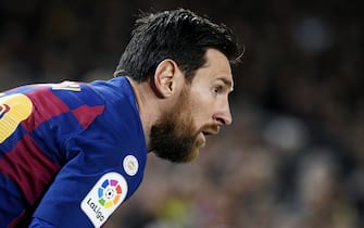 Lionel Messi of FC Barcelona  during the La Liga match, date 27, between FC Barcelona and Real Sociedad at Camp Nou Stadium on March 7, 2020 in Barcelona, Spain.