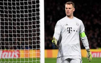 BRITAIN SOCCER UEFA CHAMPIONS LEAGUE epa08247737 Bayern's goalkeeper Manuel Neuer reacts during the UEFA Champions League Round of 16, first leg match between Chelsea FC and Bayern Munich in London, Britain, 25 February 2020. EPA/ANDY RAIN
