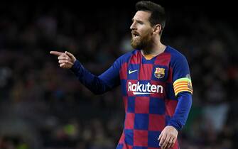 Lionel Messi of FC Barcelona  during the match FC Barcelona v Slavia Praga, of UEFA Champions League, 2019/2020 season, date 4. Camp Nou Stadium. Barcelona, Spain, 05 Nov 2019.