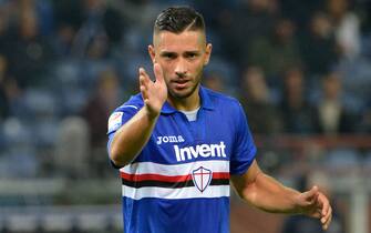 864670690 GENOA, ITALY - OCTOBER 21: Gianluca Caprari during the Serie A match between UC Sampdoria and FC Crotone at Stadio Luigi Ferraris on October 21, 2017 in Genoa, Italy. (Photo by Paolo Rattini/Getty Images)