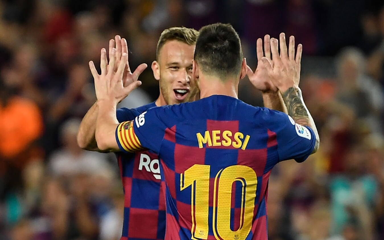 Arthur e Leo Messi