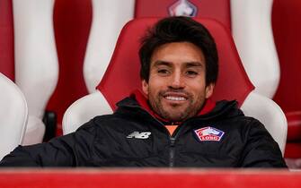 LILLE, FRANCE - FEBRUARY 16: Osvaldo Fabian Nicolas Gaitan of Lille during the French League 1  match between Lille v Olympique Marseille at the Stade Pierre Mauroy on February 16, 2020 in Lille France (Photo by Jeroen Meuwsen/Soccrates/Getty Images)