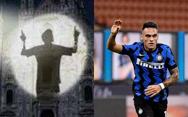 L'immagine di Messi sul Duomo ha ispirato Lautaro