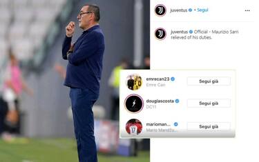 Sarri, i "like" di alcuni giocatori dopo l'esonero