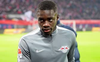epa05739603 Leipzig's Dayot Upamecano before the German Bundesliga soccer match between RB Leipzig and Eintracht Frankfurt in Leipzig, Germany, 21 January 2017.  EPA/CHRISTIAN MODLA (EMBARGO CONDITIONS - ATTENTION: Due to the accreditation guidelines, the DFL only permits the publication and utilisation of up to 15 pictures per match on the internet and in online media during the match.)