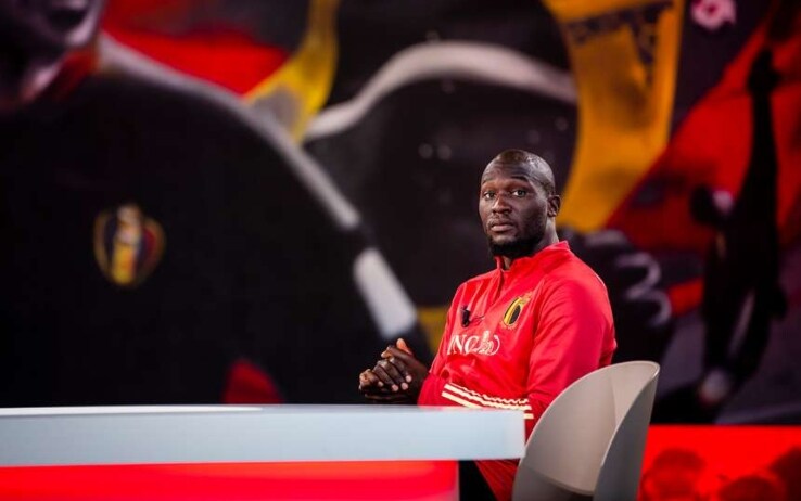 Lukaku durante la trasmissione dell'emittente belga VTM
