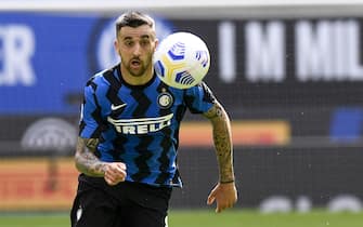 MILAN, ITALY - May 23, 2021: Matias Vecino of FC Internazionale in action during the Serie A football match between FC Internazionale and Udinese Calcio. FC Internazionale won 5-1 over Udinese Calcio. (Photo by NicolÃ² Campo/Sipa USA)