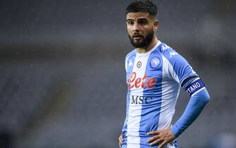 TURIN, ITALY - April 26, 2021: Lorenzo Insigne of SSC Napoli looks on during the Serie A football match between Torino FC and SSC Napoli. SSC Napoli won 2-0 over Torino FC. (Photo by NicolÃ² Campo/Sipa USA)