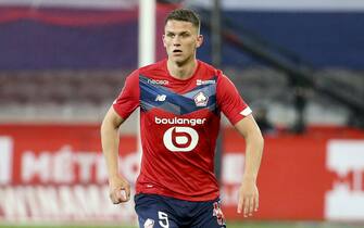 Sven Botman of Lille during the French championship Ligue 1 football match between Lille OSC (LOSC) and OGC Nice (OGCN) on May 1, 2021 at Stade Pierre Mauroy in Villeneuve-d'Ascq near Lille, France - Photo Jean Catuffe / DPPI / LiveMedia