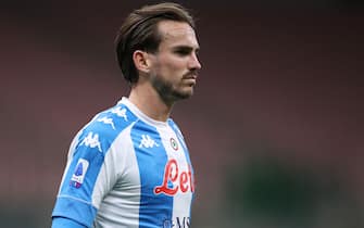 Fabian Ruiz of SSC Napoli during the Serie A match at Giuseppe Meazza, Milan. Picture date: 14th March 2021. Picture credit should read: Jonathan Moscrop/Sportimage via PA Images