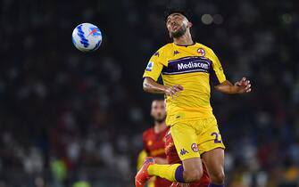 Nicolas Gonzalez of Fiorentina during the Serie A match between AS Roma v Fiorentina at Olimpico  stadium in Rome, Italy, August 22,  2021. 
Fotografo01